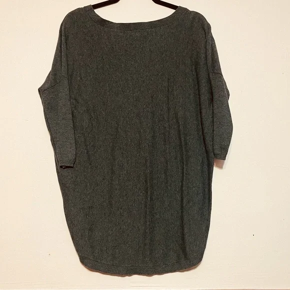 Express Dark Gray Zip-Hem Women's Sweater - Picture 3 of 6